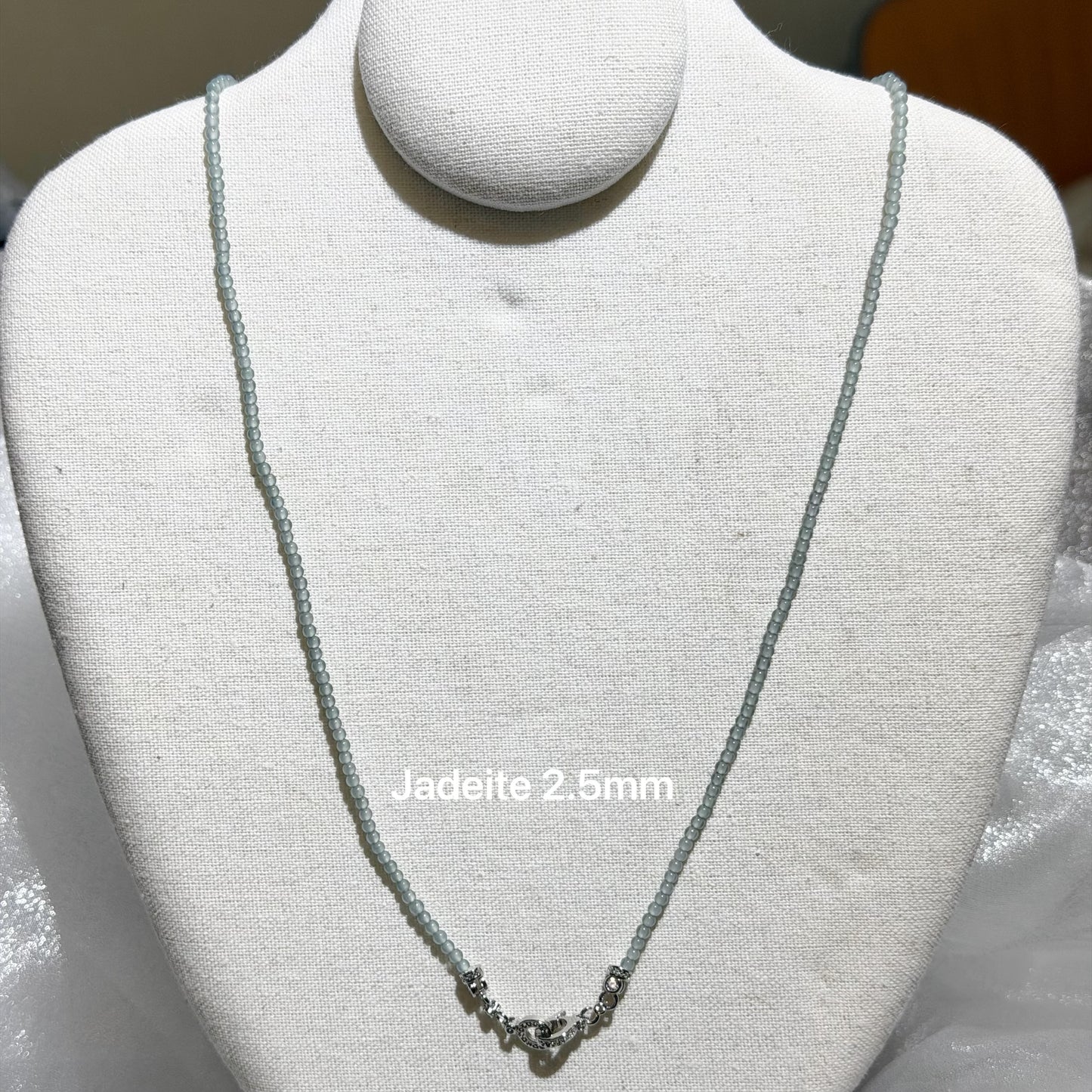 Jadeite Beads Necklace - LightBlue xiaomizhu