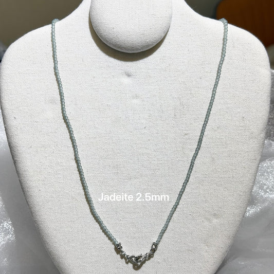 Jadeite Beads Necklace - LightBlue xiaomizhu