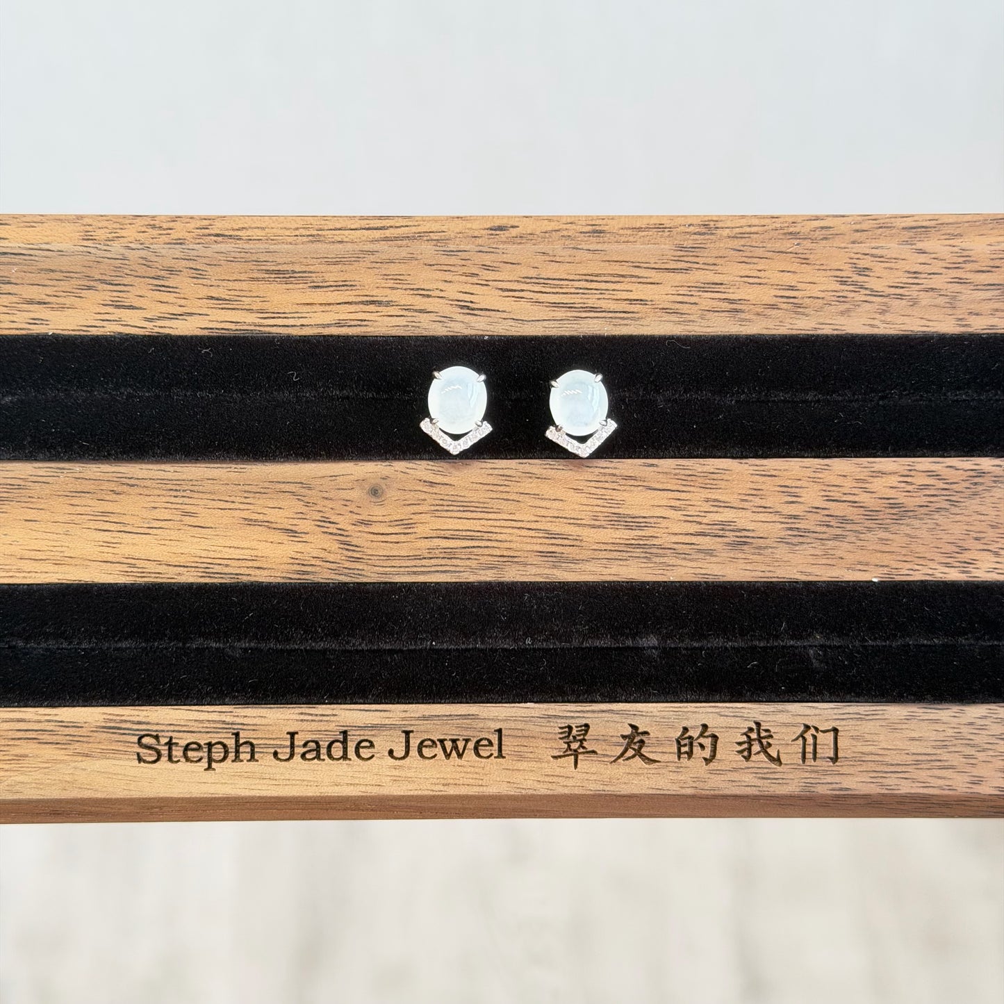 Earrings - Icy White V