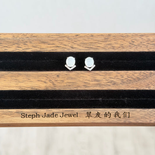 Earrings - Icy White V