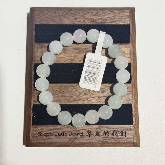 Jadeite Beads Bracelet - white