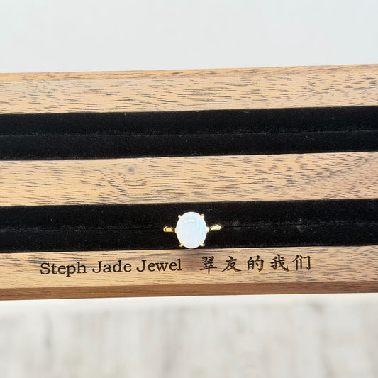 Simple Light Lav Jadeite Ring