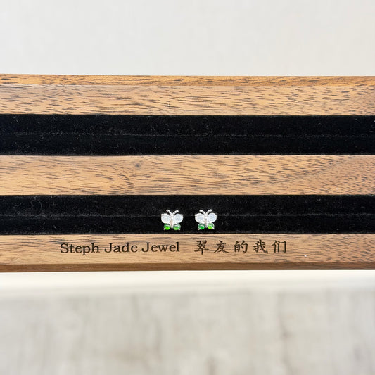 Earrings - Butterfly Jadeite