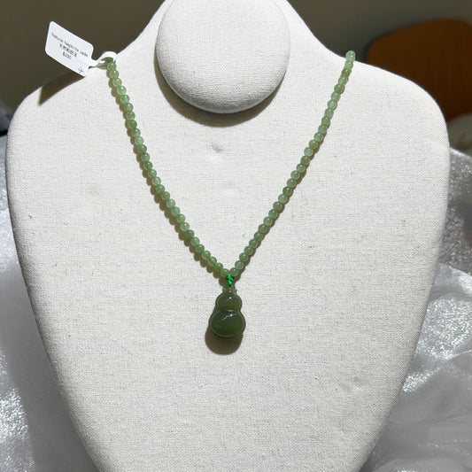 Nephrite Beads Necklace - with Hulu