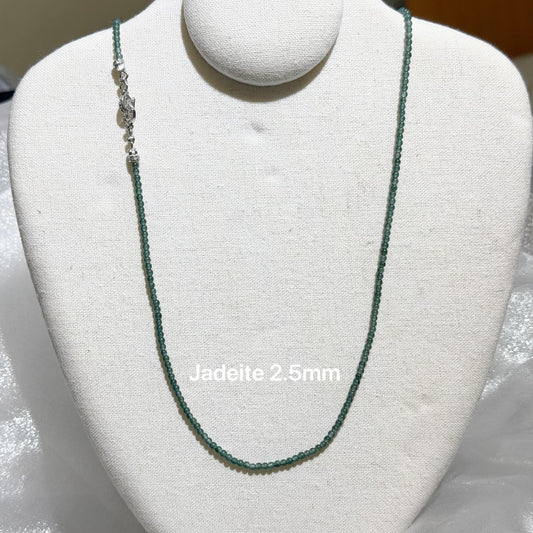 Jadeite Beads Necklace - darkblue xiaomizhu