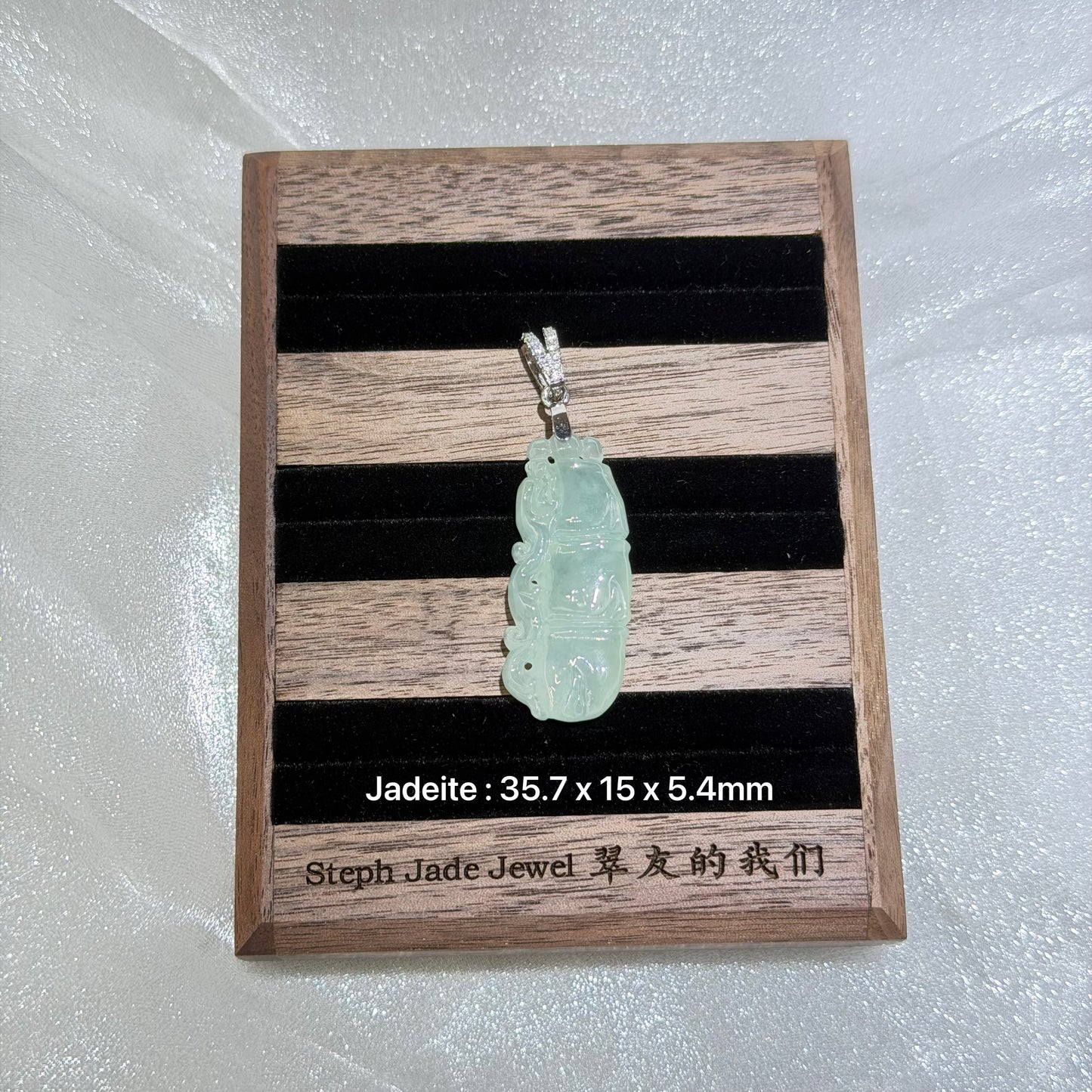Light Green Bamboo Jadeite Pendent