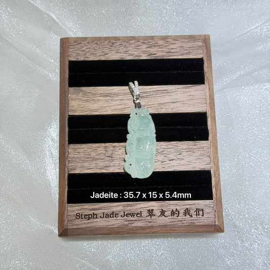 Light Green Bamboo Jadeite Pendent