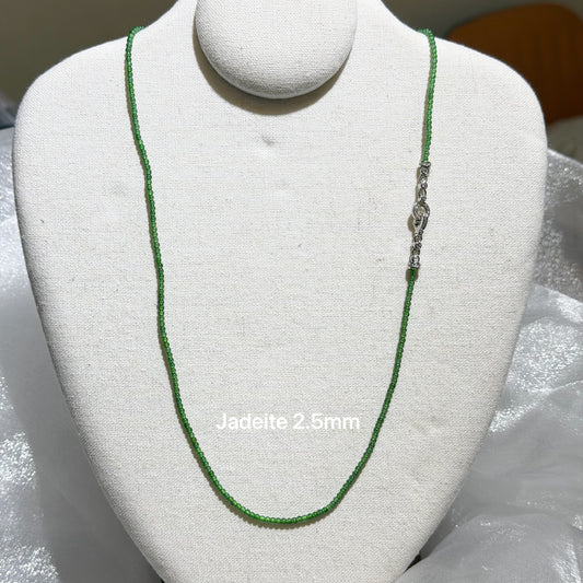 Jadeite Beads Necklace - green xiaomizhu