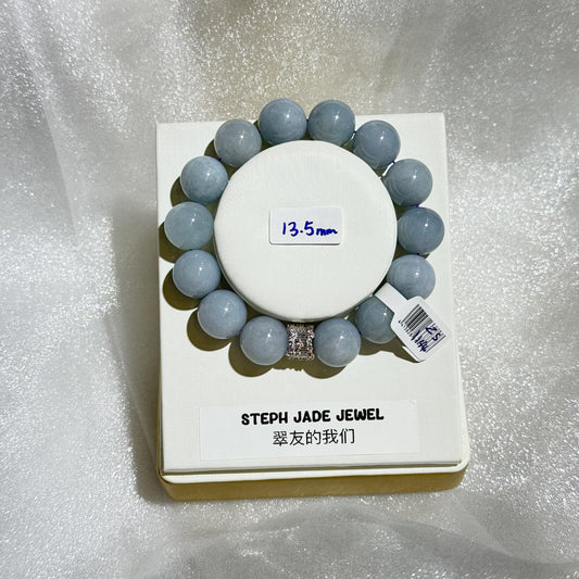 Jadeite Beads Bracelet - Blue Lavender