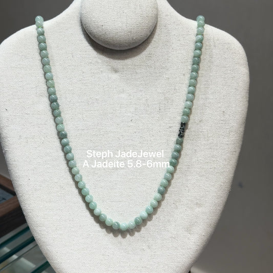 Jadeite Beads Necklace - v4
