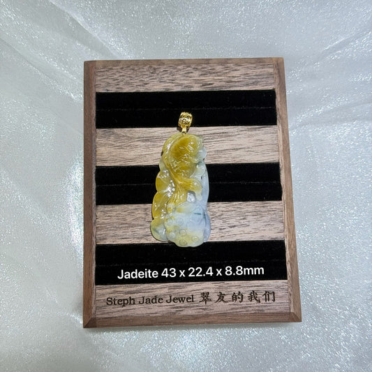 Yellow Lav with piaohua Pendent