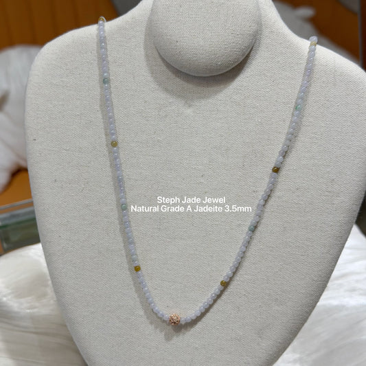 Jadeite Beads Necklace - SmallLav