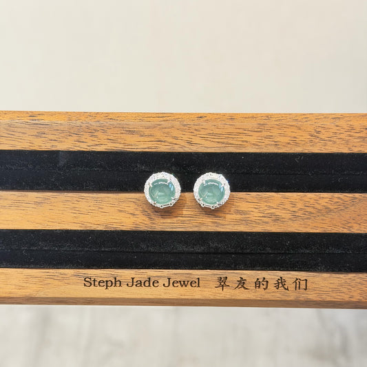 Earring - Icyblue round