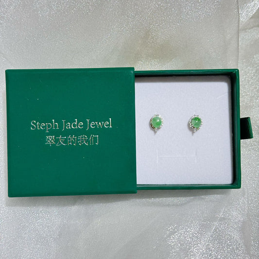 Earrings - Teardrop Green