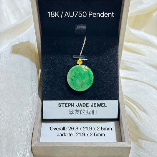 18K Pendent - Green Wushipai