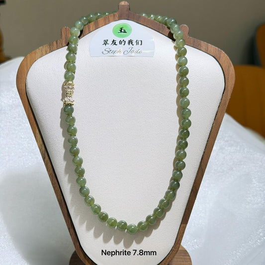 Beads Necklace- Nephrite