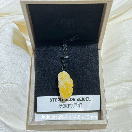 String Necklace - Yellow Pixiu
