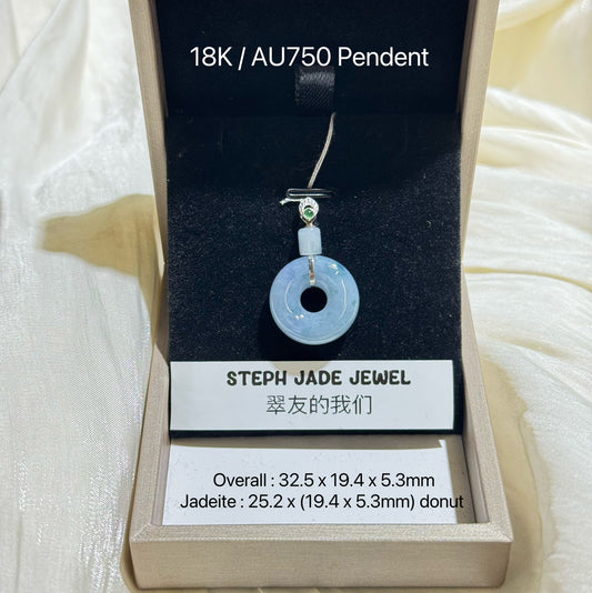 18K Pendent - Blue Purple D