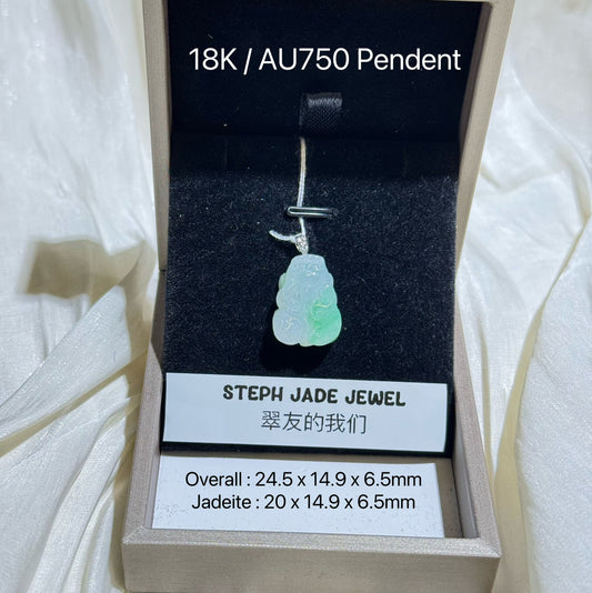 18K Pendent - Green Pixiu