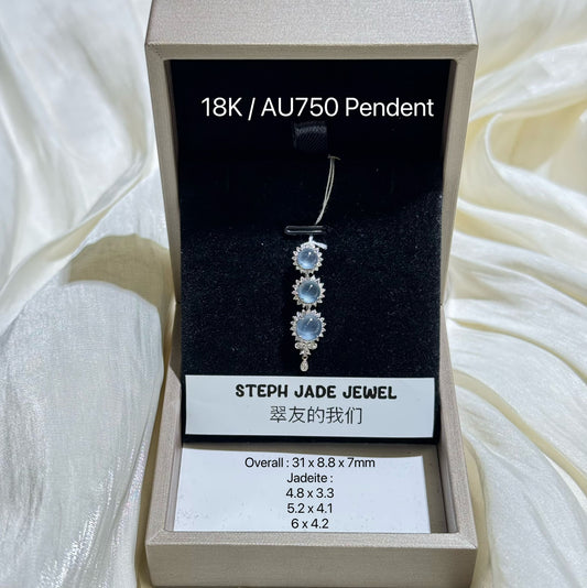 18K Pendent - Icy Blue