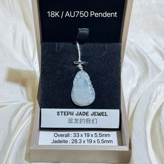 18K Pendent - Icy Fish