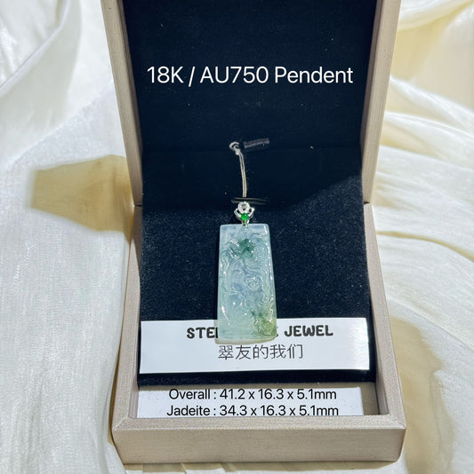 18K Pendent - Icy Flower