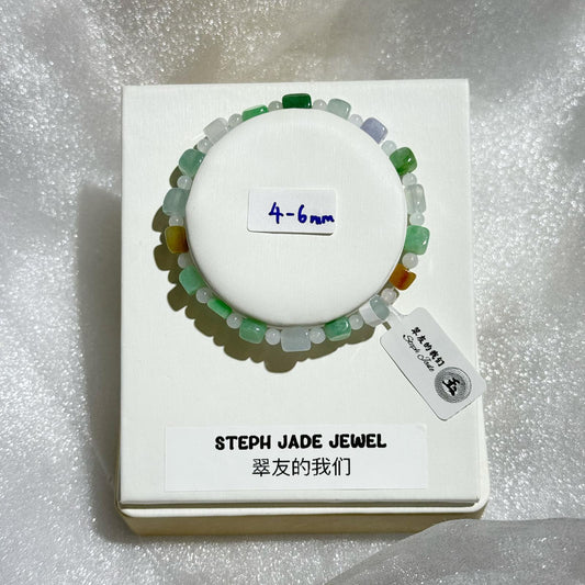 Jadeite Beads Bracelet - Irregular Jadeite