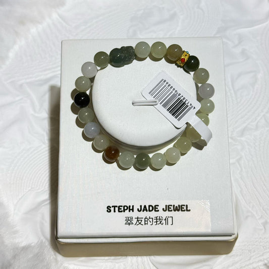 Nephrite Beads Bracelet - PixiuN