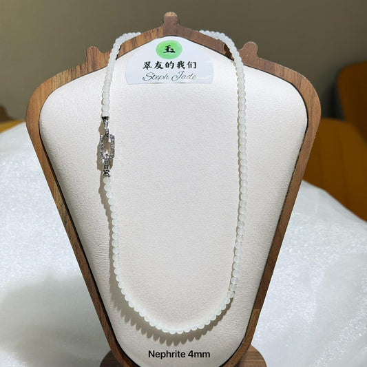 Beads Necklace- HQ white