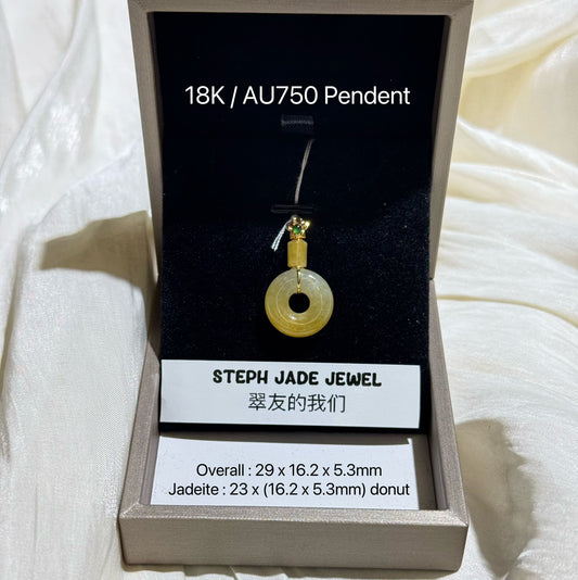 18K Pendent - Yellow Donut