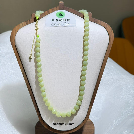 Beads Necklace- Yellow Green